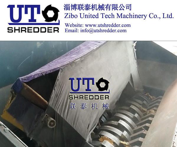 automatic furniture shredder/ waste bed board shredder, double shaft shredder, wood crusher, solid waste recycling