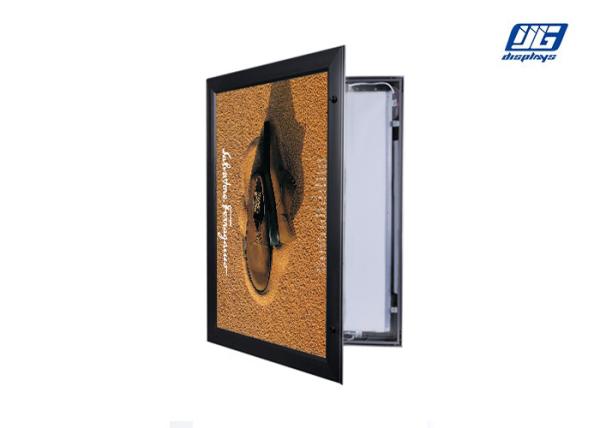 Outdoor Ilumination Poster Advertising Light Box With Black Frame Customized Size