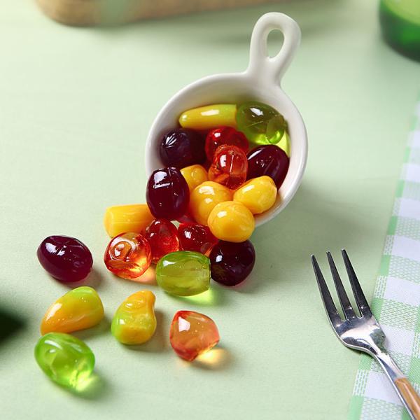 Halal Mini Assorted Soft Fruit Gummies Fruity Flavour In Bag Packaging