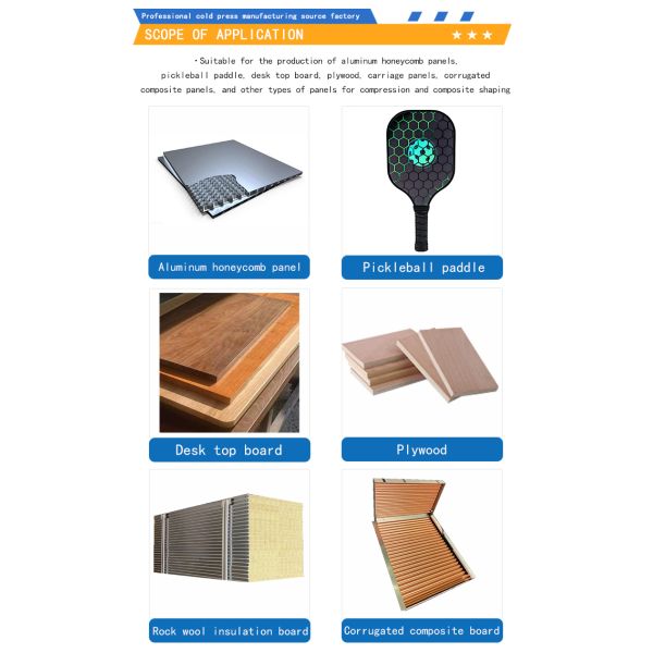 60T Three-Cylinder Hydraulic Cold Press for Plywood Blockboard Solid Wood Composite Door Panels