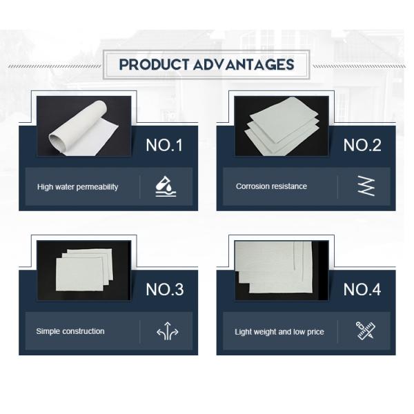 Reinforced PP / PET Polyester Woven / Nonwoven Geotextile Fabric For Road 150g 200g 300g 400g 500g