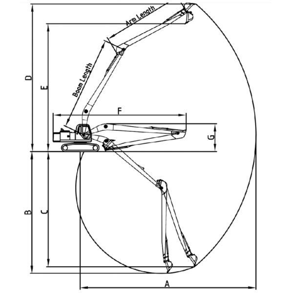 Customized Mini Excavator Long Reach Booms For Sea Dredging