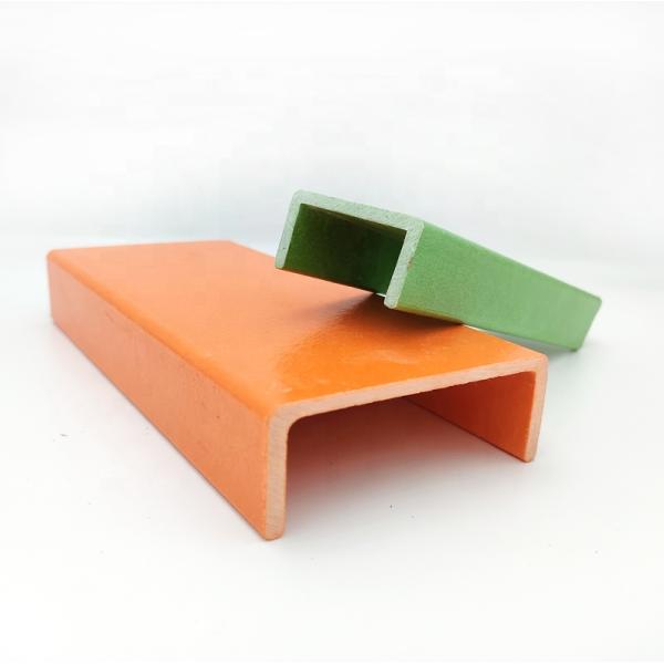 Insulated Ladder Rail GRP FRP C Channel Profiles Corrosion Resistant 1m to 11.6m Length