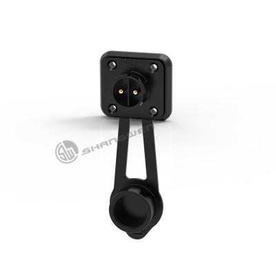 Conector elétrico de alimentação IP67 2 pines Conector de tomada masculino Industrial