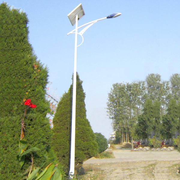 10m Galvanized Steel Solar LED Street Light Pole IP65 For Roadway Lighting
