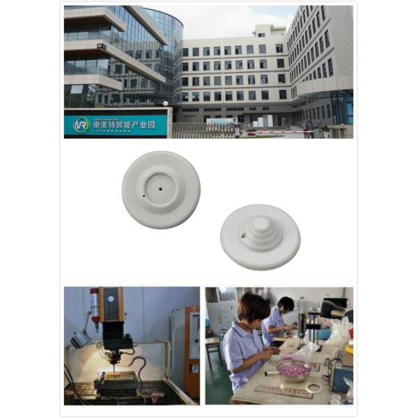 Grey / White Anti Theft Clothing Tags 47mm Dia Mini UFO 8.2mhz / 4.75mhz