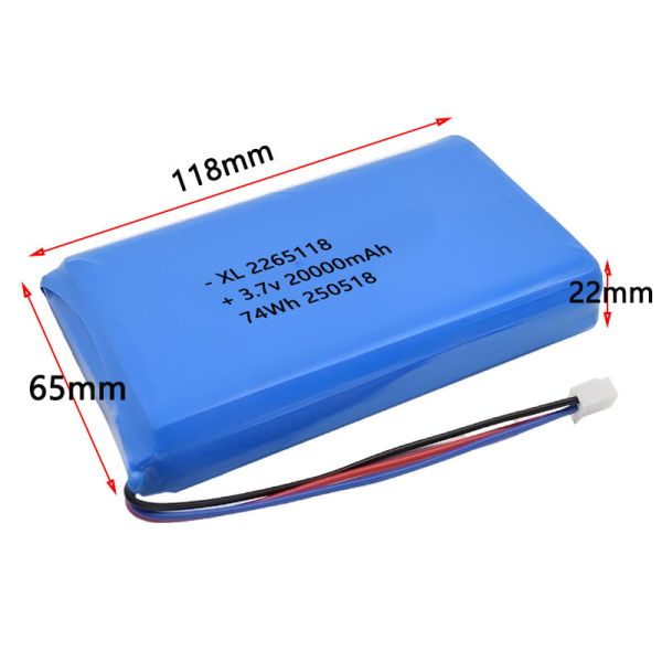 XL 20000mAh Flat Pouch Cell Lipo Battery 3.7v 20Ah Rechargeable Deep Cycle Li-polymer Batteries Pack Model 2265118 Energy Meter