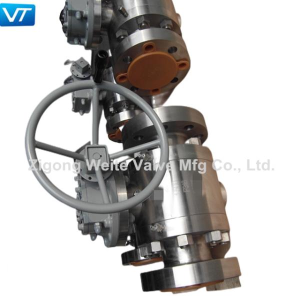 1500LB F316 Stainless Steel Flanged Ball Valve Gearbox Actuator 4 Inch F316 Ball Valve