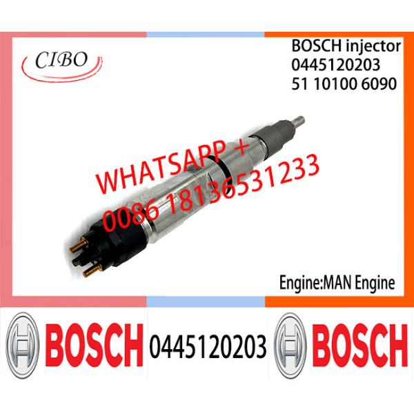 Собрание 0445120203 инжектора топлива 51101006090 BOSCH 0445120203 первоначальное 51101006090 для ЧЕЛОВЕКА