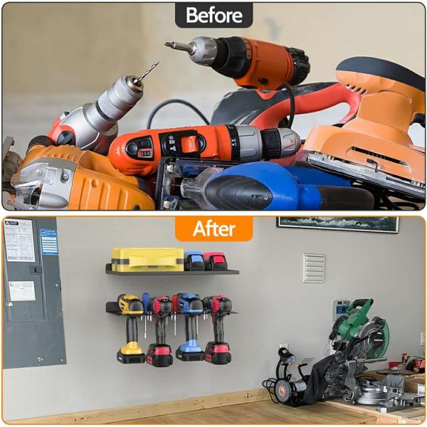 Ухоженная стойка для сверла и устройство для инструментов для сверла содержит 4 батареи для сверла 430 * 216 * 51 мм