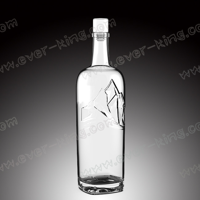 Бутылки ликера стекла 750ml ODM прозрачные со стеклянной верхней частью