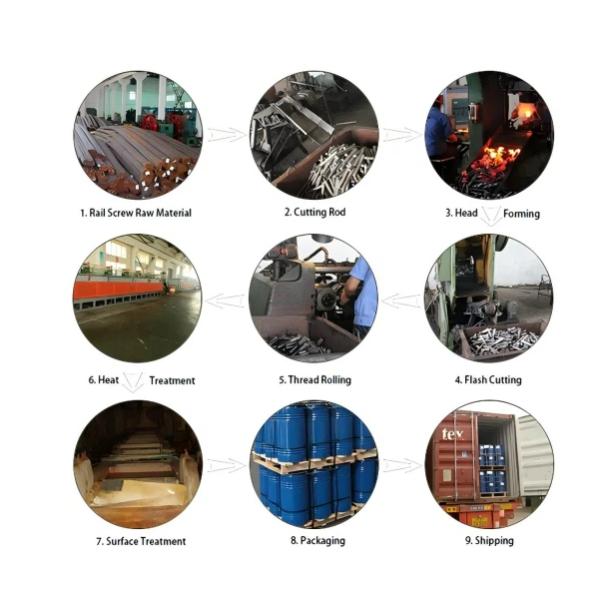 Q235 45 Piquette de voie ferrée en acier pour chemin de fer