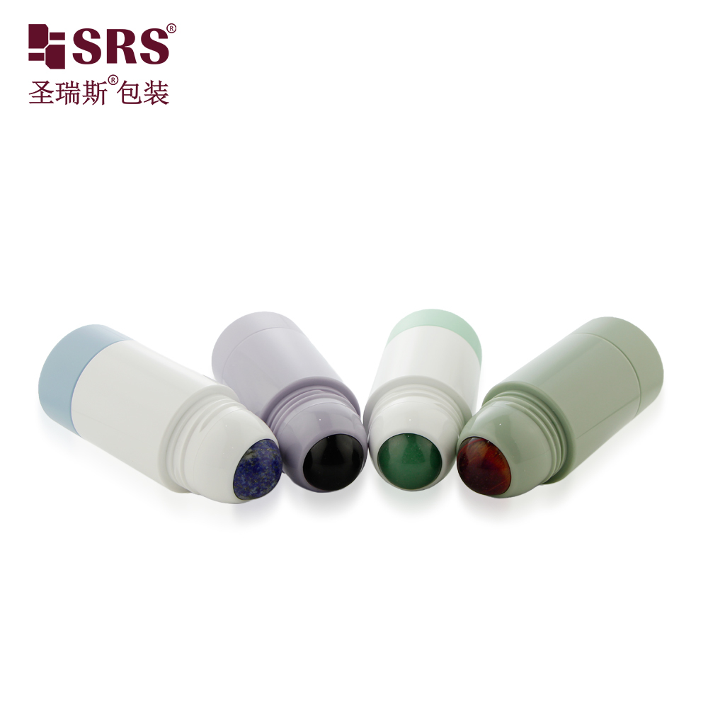 Replaceable Gemstone Roll-on Bottle Empty Cosmetic Container For Deodorant
