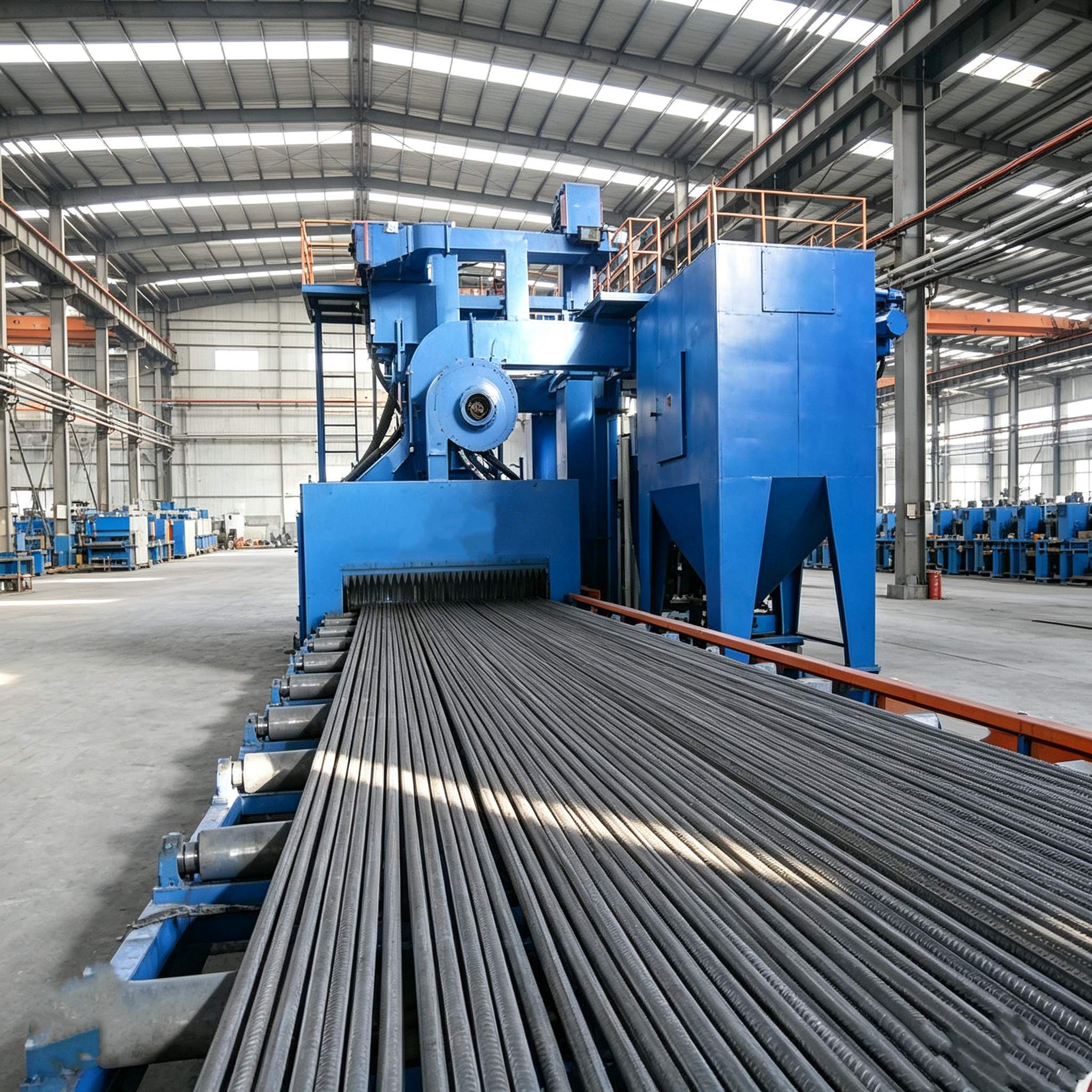 Industrial Steel Bar Shot Blasting Machine Suitable for Removing Scale Rust and Enhancing Surface Finish of Steel Bars