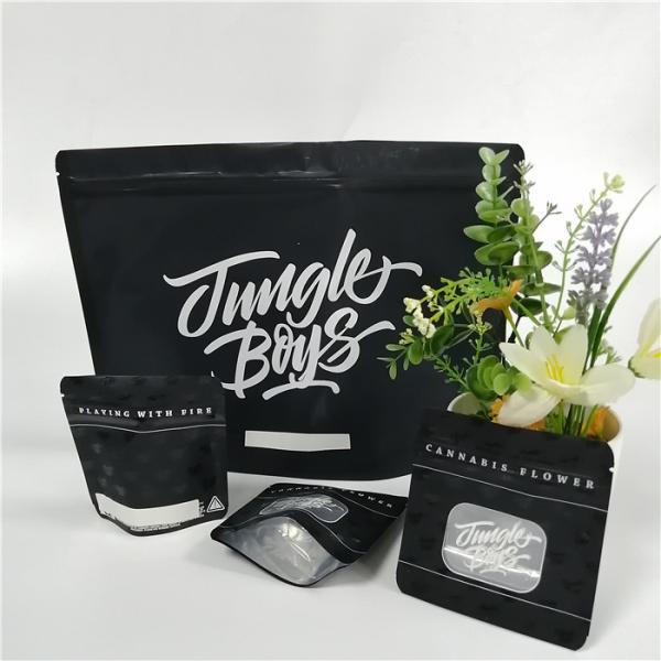 Gravnre Printing Plastic Zipper Bags , Mylar Weed Stand Up Packaging Pouches