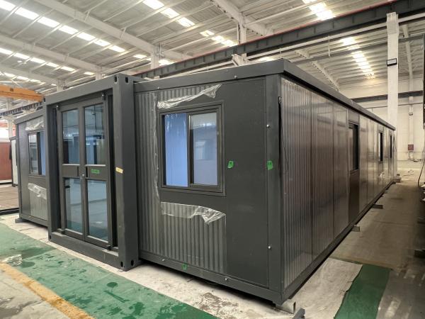 20ft Dual Wings Expandable Container House Mobile Villa for Park - with Courtyard, Kitchen - Ideal for Outdoor Living, Portable & Customizable