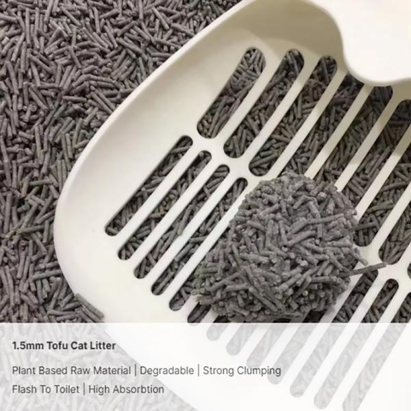 Fournitures pour animaux en gros Litière pour chat en tofu au charbon actif à faible poussière Désodorisation Absorption Agglomération Produits pour animaux de compagnie