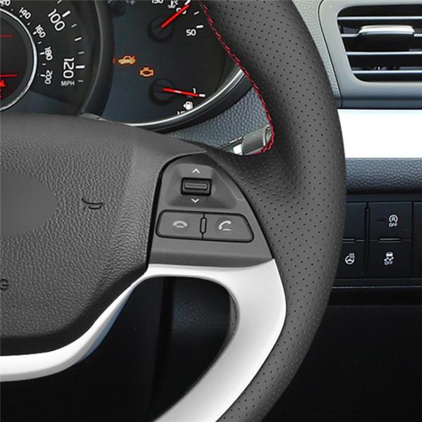 Artificial Leather Purple Steering Wheel Cover for Kia Morning Picanto 2011-2016