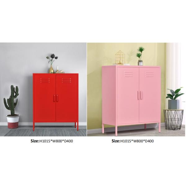 2 Door Metal Locker Storage Cabinet Knocked Down