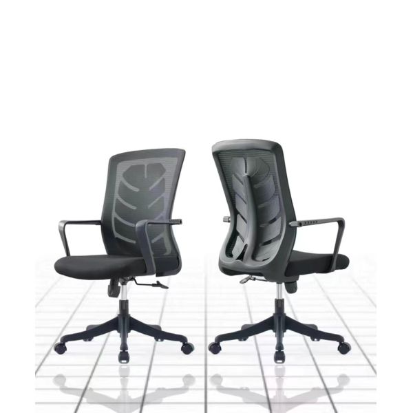 Mesh PP Computer Black Swivel Office Chair With Tilting Low Back