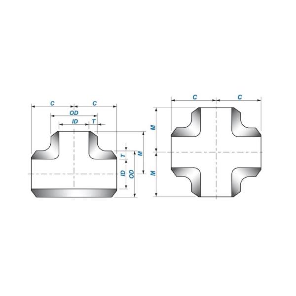 High Pressure Seamless Thick Wall Equal Tee Stainless Steel Reducing Tee Welded Tee A403 A182