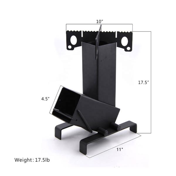 Patio Heater ISO9001 Wood Burning Rocket Stove Camping Height 17.5