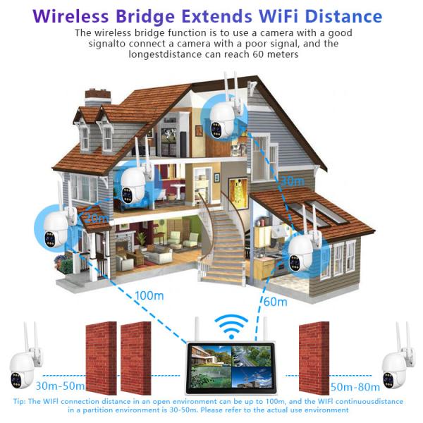 WIFI CCTV Home Outdoor Camera Surveillance System IP66 Waterproof