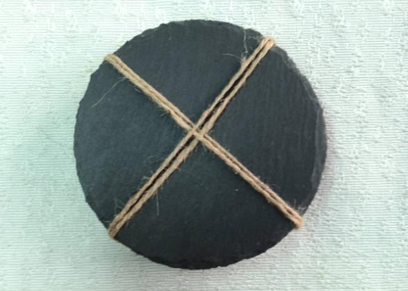 4 partes Slate em volta das pousas-copos de pedra Eco amigável para o hotel/restaurante