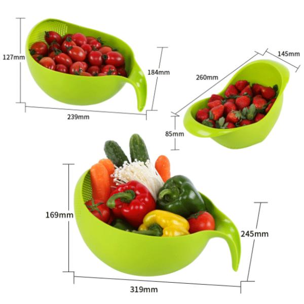Пластиковый шар стрейнера риса с кухней ручки стекая дуршлагы для очищая овощей