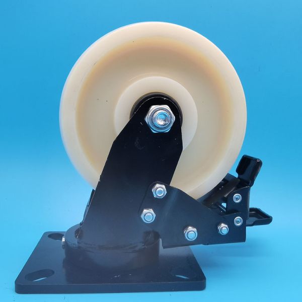 Non-Marking Industrial Casters Heavy Duty Wheels Nylon Casters Singel 8 Lockable Rigid Swivel Laboratory Table