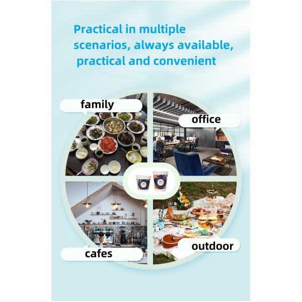 30-Day Return Policy Eco-Friendly Customized Coffee Paper Cups for Hot Water Drinking