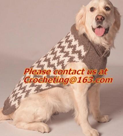 Knit Pet Sweater, Custom Knit Dog Sweater, hand knit dog sweaters, Dog Knitting Wool