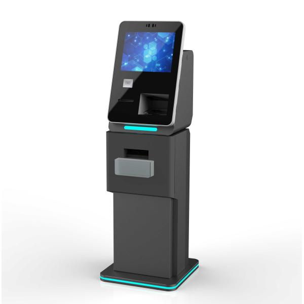 Tabletop Self service kiosk hotel / Airport Check In Kiosk With Passport Scanner Key Card Dispenser And Payment Terminal For Hotel Airport Hospital
