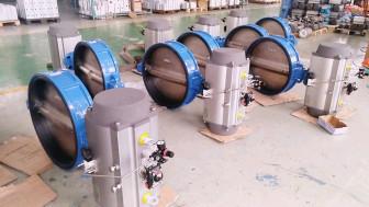 ISO5211 DIN3337  Double Action  90 Degree Pneumatic Rotary Actuator For Valve