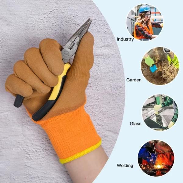 Оптовая торговля износостойкими долговечными латексными резиновыми пенопокрытыми защитными рабочими перчатками