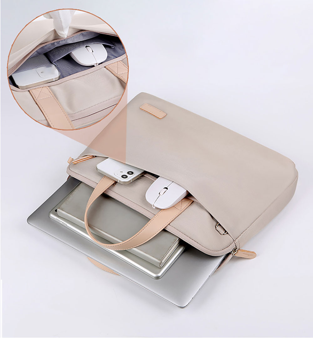 For Laudtec Custom Logo Business Travel Notebook Shoulder Bag Women's Dnb143 Portable Polyester Laptop Handbag Larger Capacity Wholesale OEM/ODM/Private Label