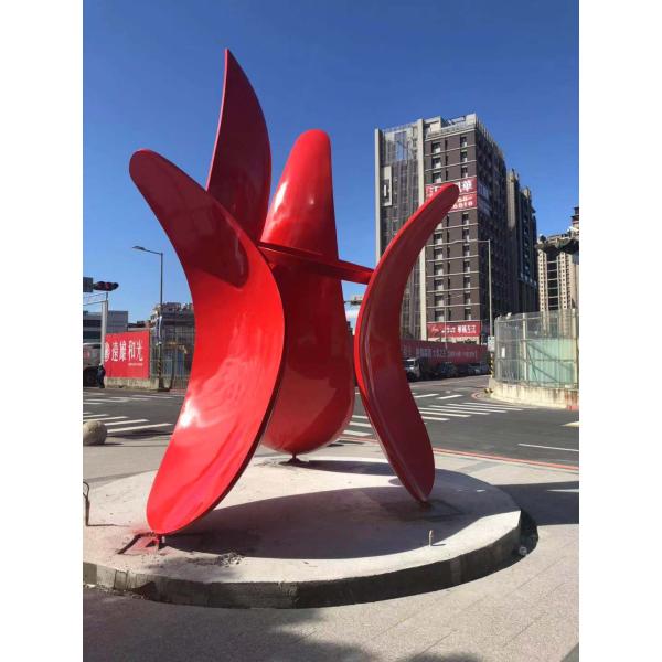 ODM Decorative Stainless Steel Abstract Sculpture Painted Metal Sculpture