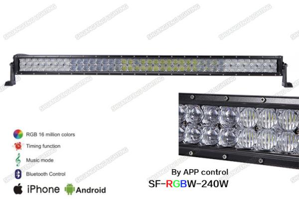 41.5 240W Straight RGB LED Light Bar , Flood / Spot / Combo Beam 5D LED Light Bar 3w