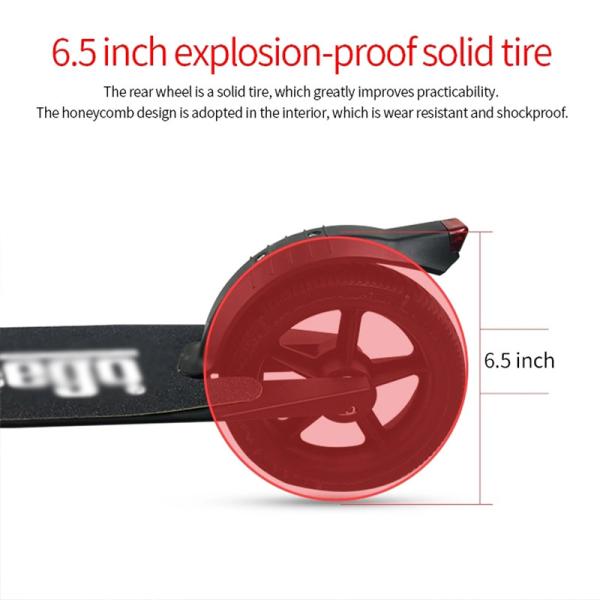 Foldable Powerful Electric Scooter LED Headlight Light Strip 25km/H Max Speed