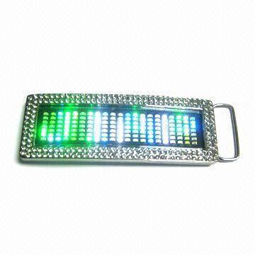 Programmable LED message belt buckle in five colors