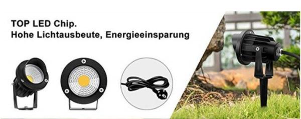 Yard Landscape Solar Powered LED Lights Spotlight Outdoor 9W 220V 100lm / w