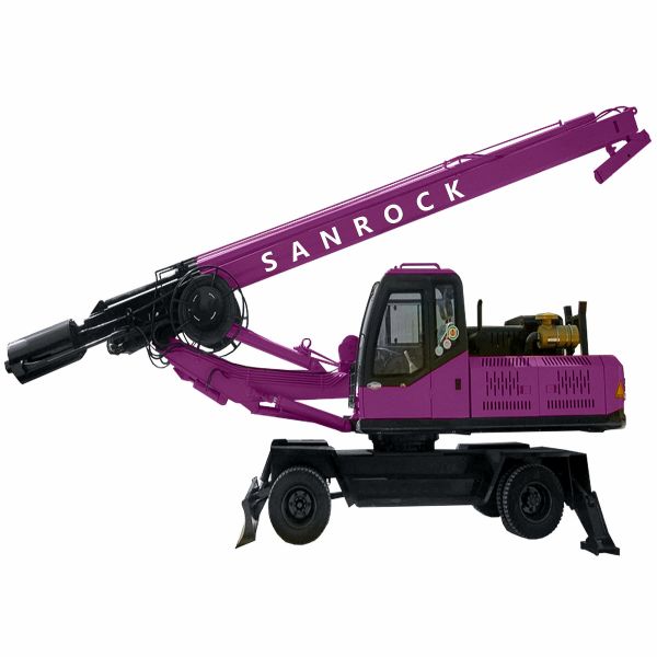 Wheel Mounted Rotary Drilling Rig Slope Stabilization Projects Engineering Drilling Machine
