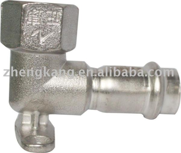 90 degree carbon steel female elbow with wall plate-press fitting