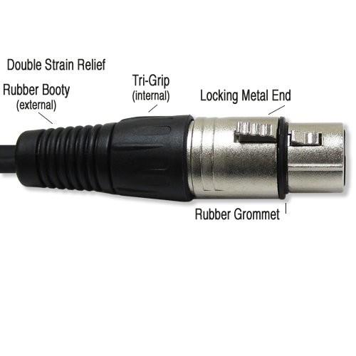 XLR Female To Dual XLR Male Cables - 6 Y-Cable Cord Splitter XLR-F to Dual XLR-M