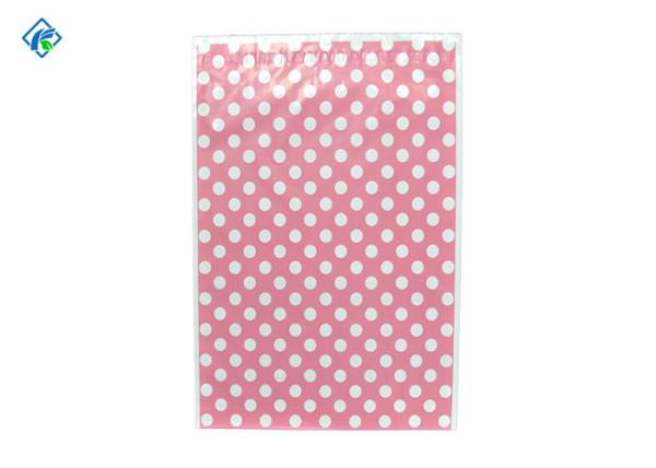 2.5 mil 10x13inch Pink Polka Dot Poly Mailers Mailing Bags with Adheisve