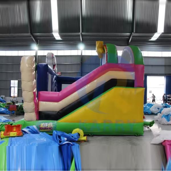 Unisex PVC Inflatable Bouncing Combo with Slide and Unicorn Castle Inflatable Bounce