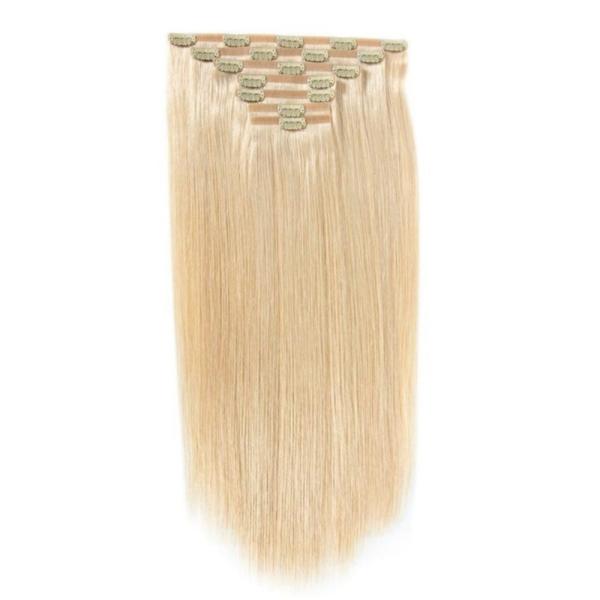 100g/pc Human Remy Double Drawn Lace Clip in Hair Extension Brazilian Hair Clip