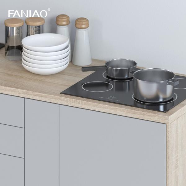 Modern Melamine Kitchen Cabinets Golden Supplier Handleless Small Kitchen Cabinet For Apartment