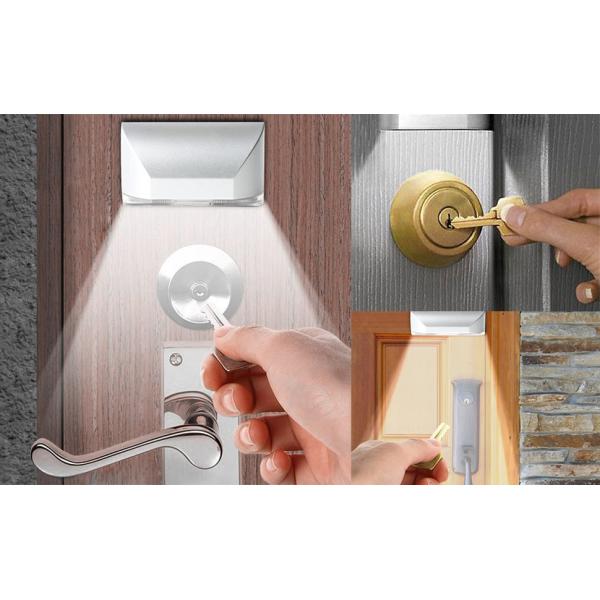 Mini ABS PIR Door Keyhole Motion Sensor Detector LED Night Light at Door Lock Lamp Sizes