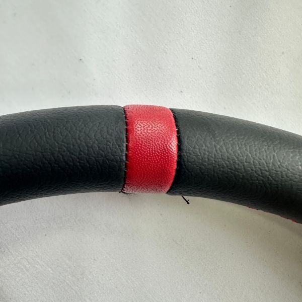 Flat Red Microfiber Leather Dragster Racing Steering Wheels PC Sim Gaming